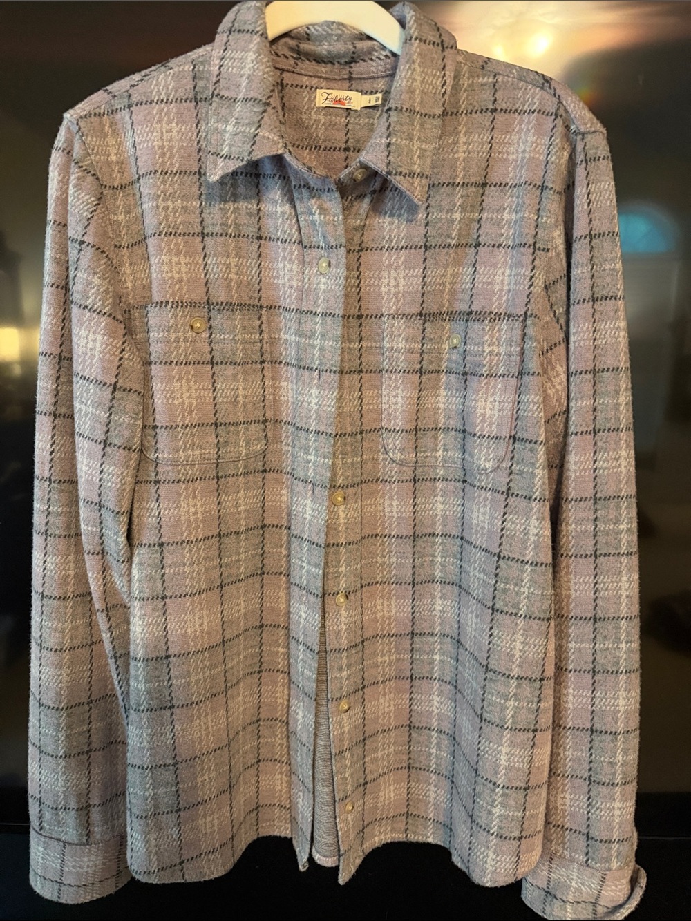 FAHERTY Legend Lavender Plaid Button-Up Shirt
